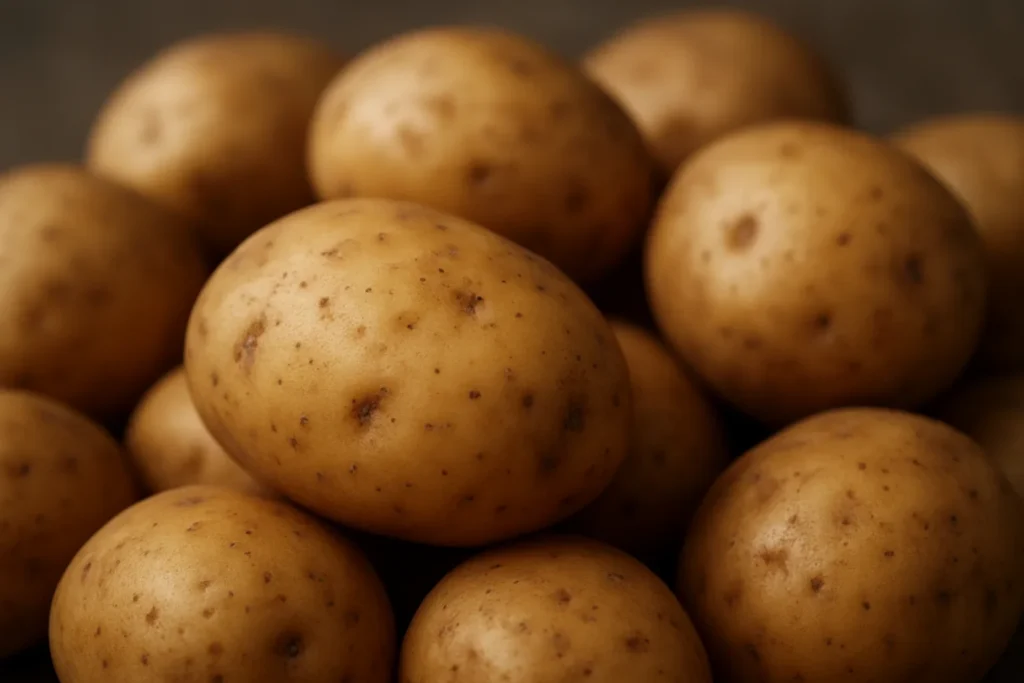 Immagine illustrativa generata con AI: Patate, dettaglio ravvicinato